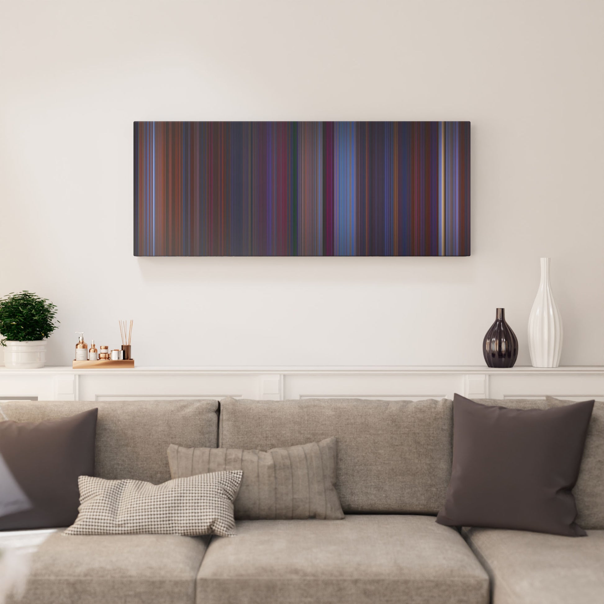 Living room interior with miraculous.ladybug.and.cat.noir Frome on the wall