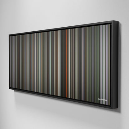 Side view of Framed Buff's of oppenheimer Frome on the wall