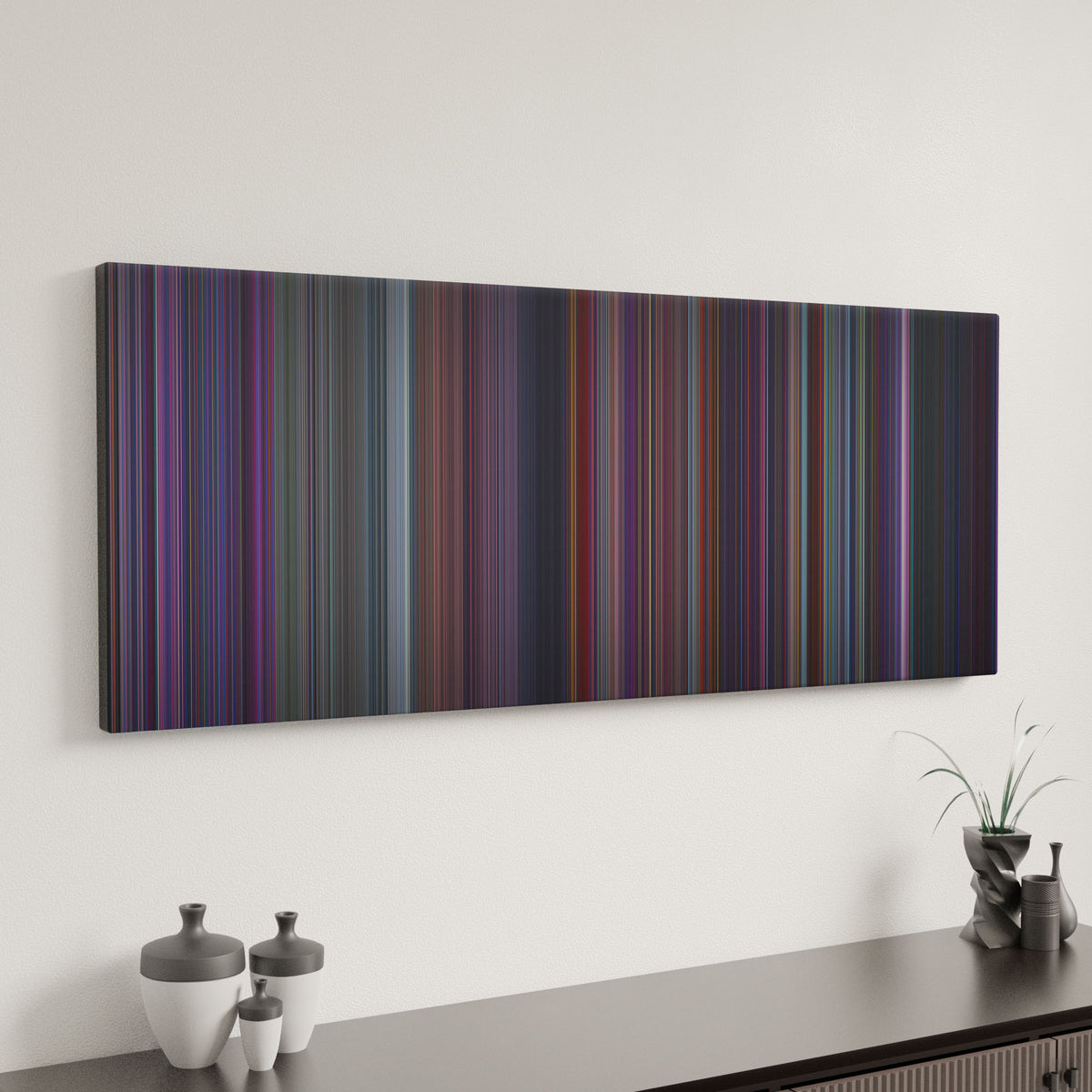 Spider-Man: Across the Spider-Verse canvas art in modern interior - movie color palette