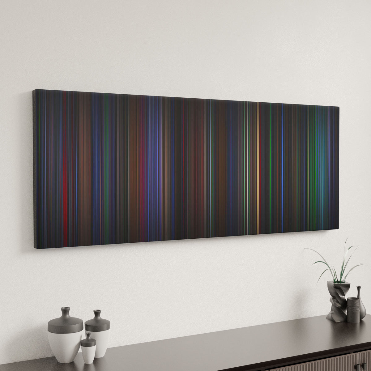 Batman Forever canvas art in modern interior - movie color palette