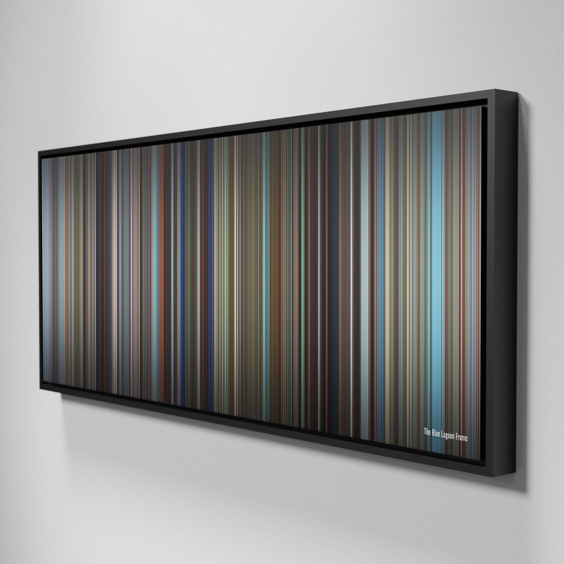 Side view of Framed Buff's of the_blue_lagoon Frome on the wall