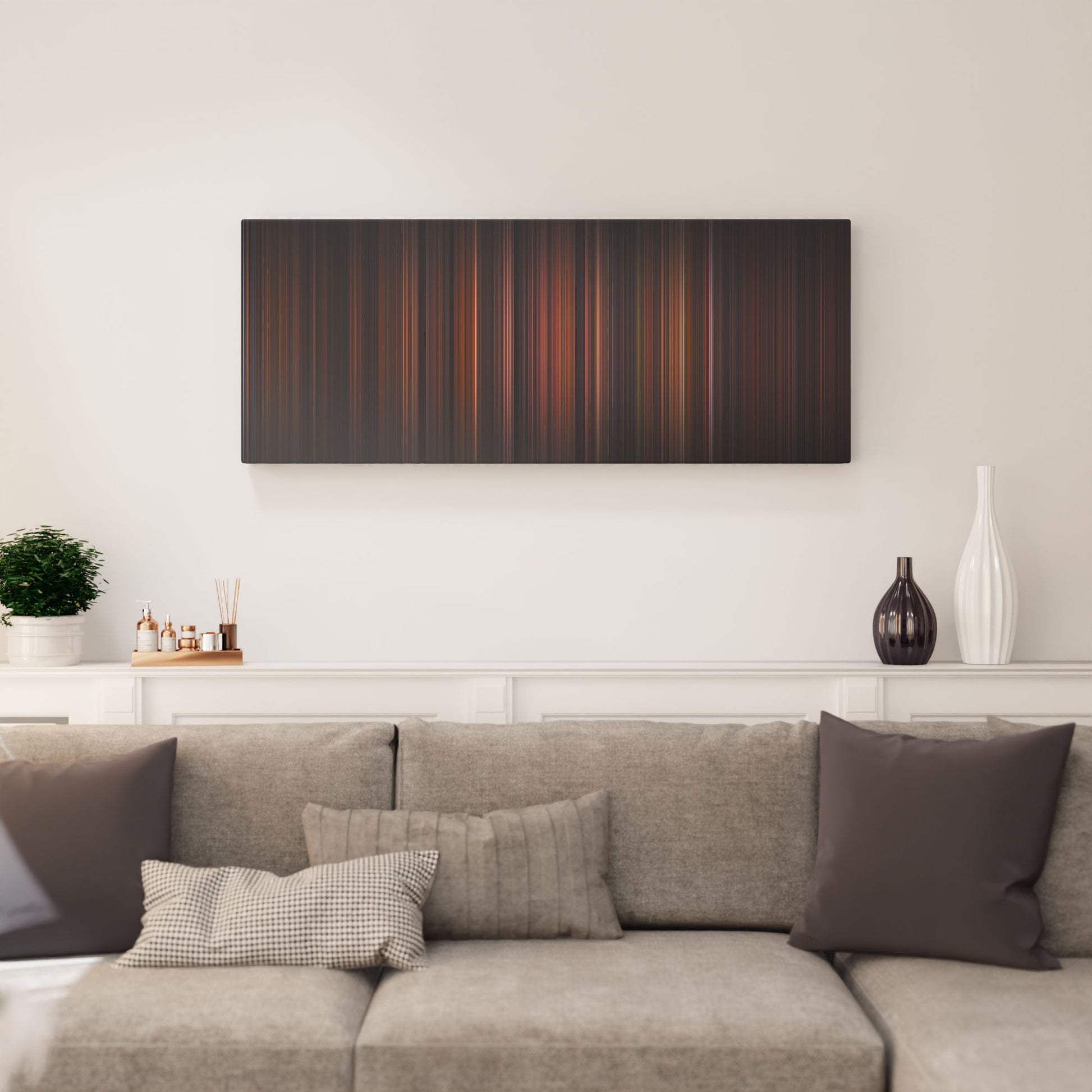 Living room interior with the_godfather_part_iii Frome on the wall