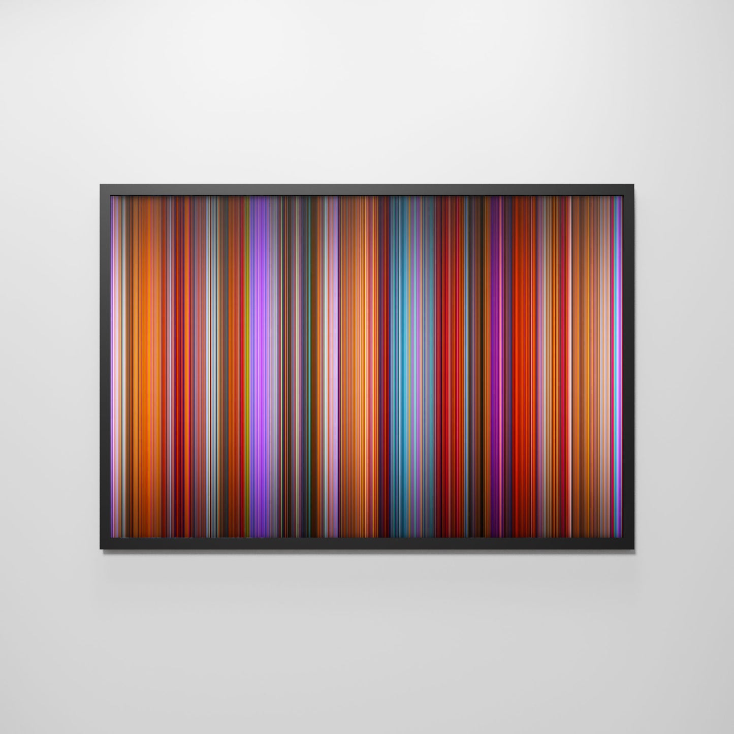 Front view of elemental Frome framed poster on the wall