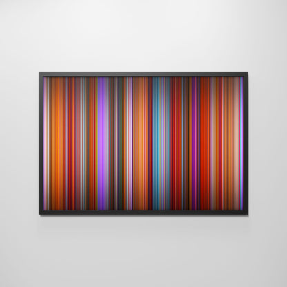 Front view of elemental Frome framed poster on the wall