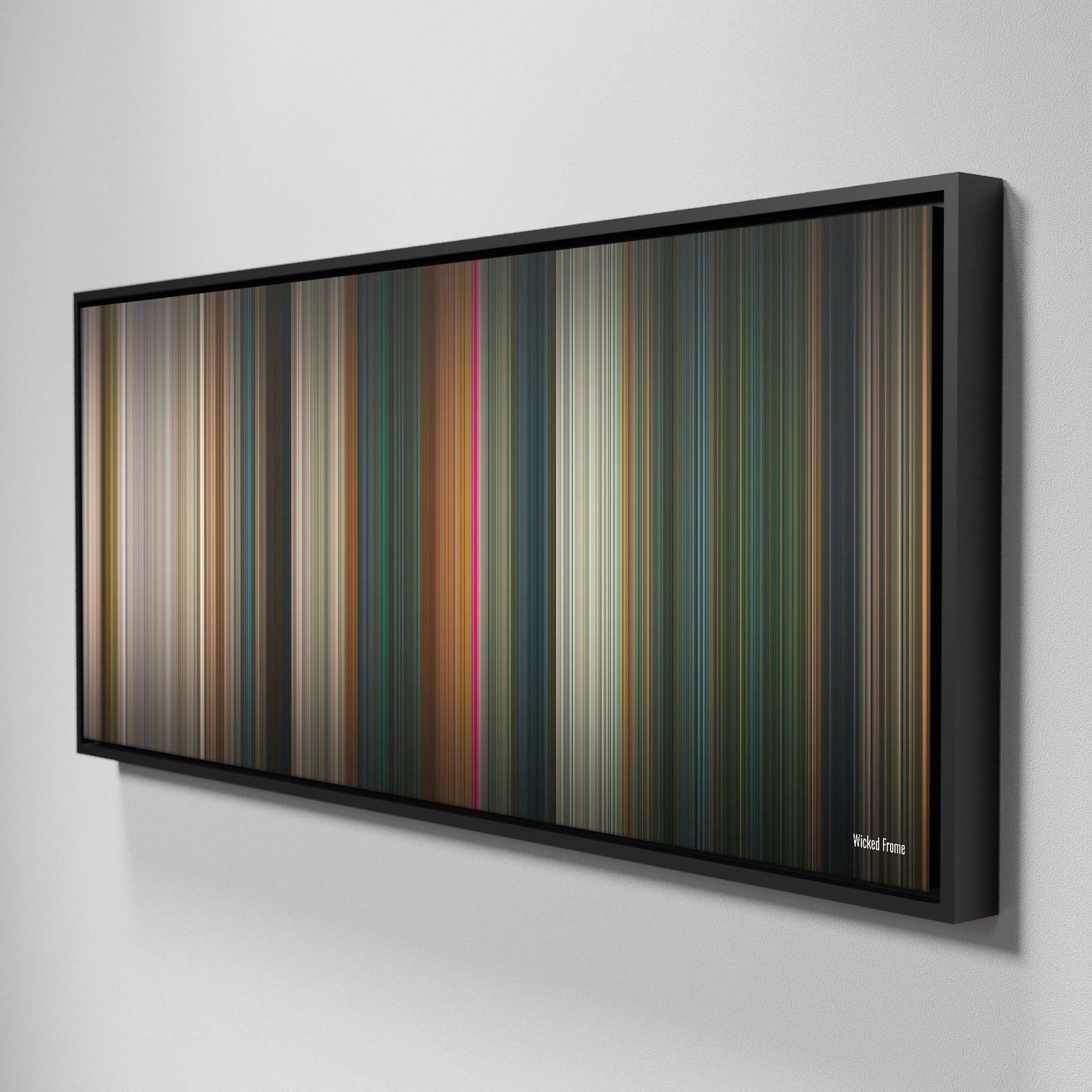 Side view of Framed Buff's of wicked Frome on the wall