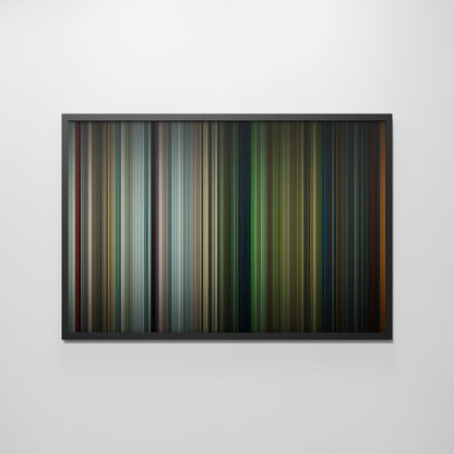 Front view of jurassic_world_rebirth Frome framed poster on the wall