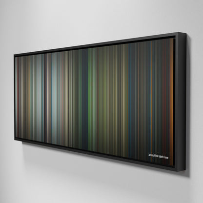 Side view of Framed Buff's of jurassic_world_rebirth Frome on the wall