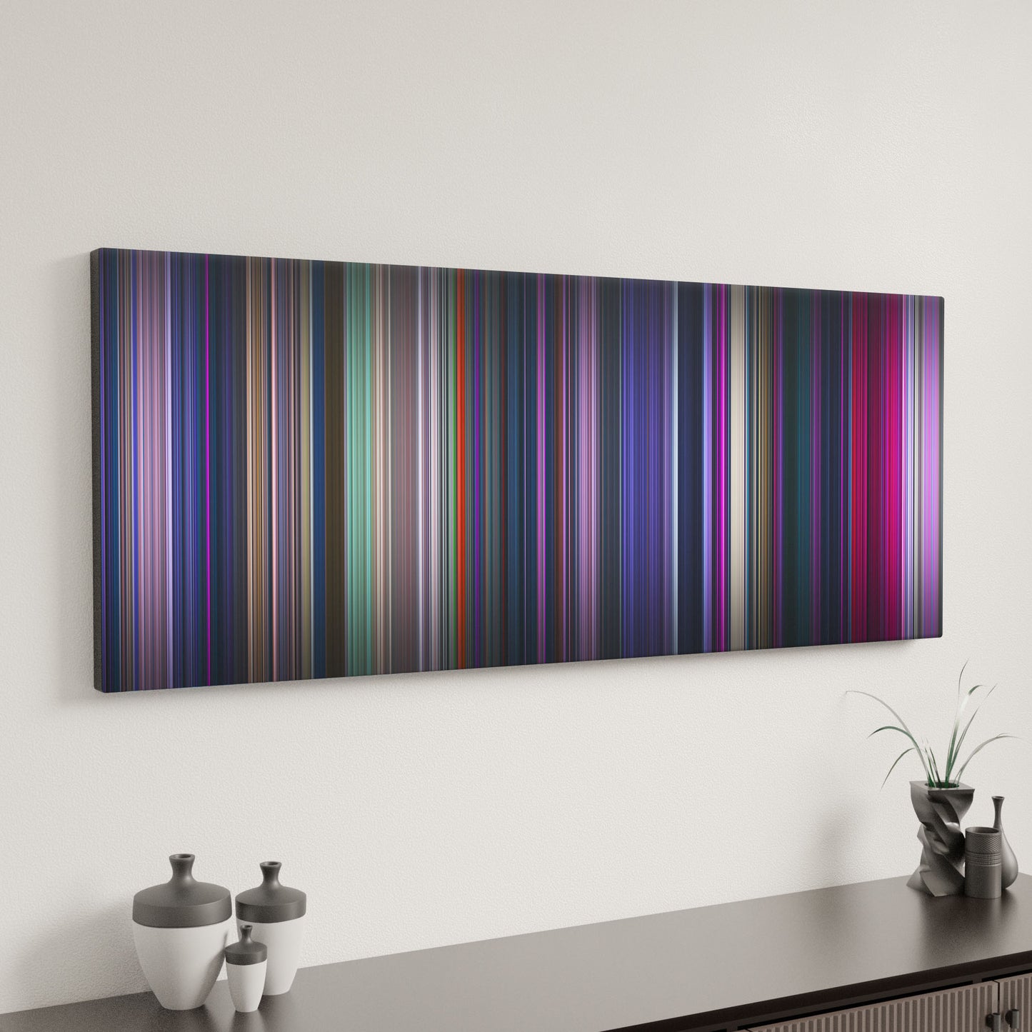 Minimal interior design with kpop_demon_hunters Frome on the wall