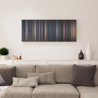 Living room interior with equilibrium Frome on the wall