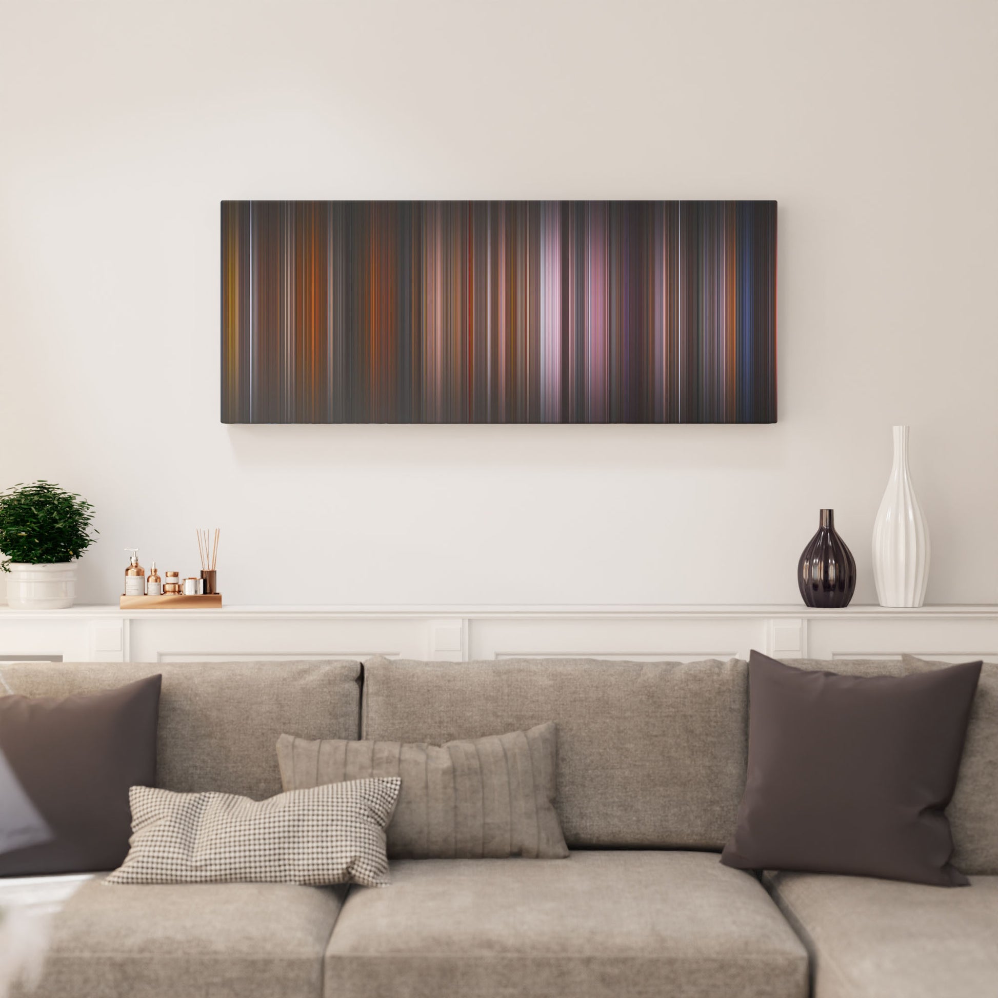 Living room interior with fools_rush_in Frome on the wall