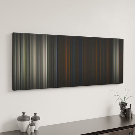 Sinners canvas art in modern interior - movie color palette