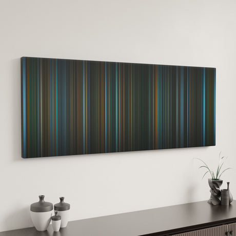 Frankenstein canvas art in modern interior - movie color palette