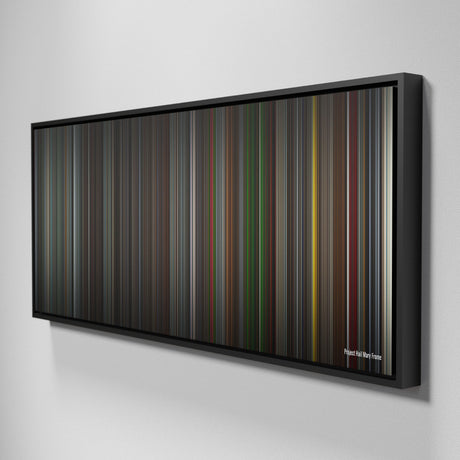 Side view of Framed Buff's of project_hail_mary Frome on the wall