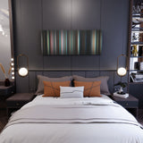 Bedroom interior with aftersun Frome on the wall