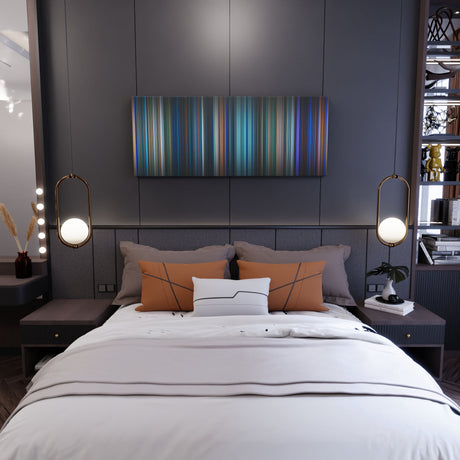 Bedroom interior with avatar_fire_and_ash Frome on the wall