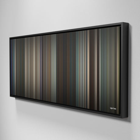 Side view of Framed Buff's of logan Frome on the wall
