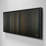 Side view of Framed Buff's of obsession Frome on the wall