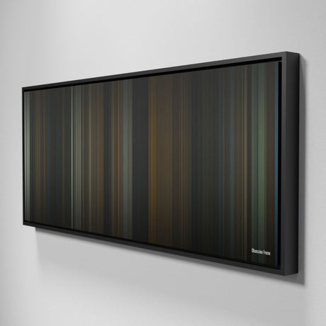 Side view of Framed Buff's of obsession Frome on the wall