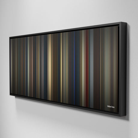 Side view of Framed Buff's of saltburn Frome on the wall
