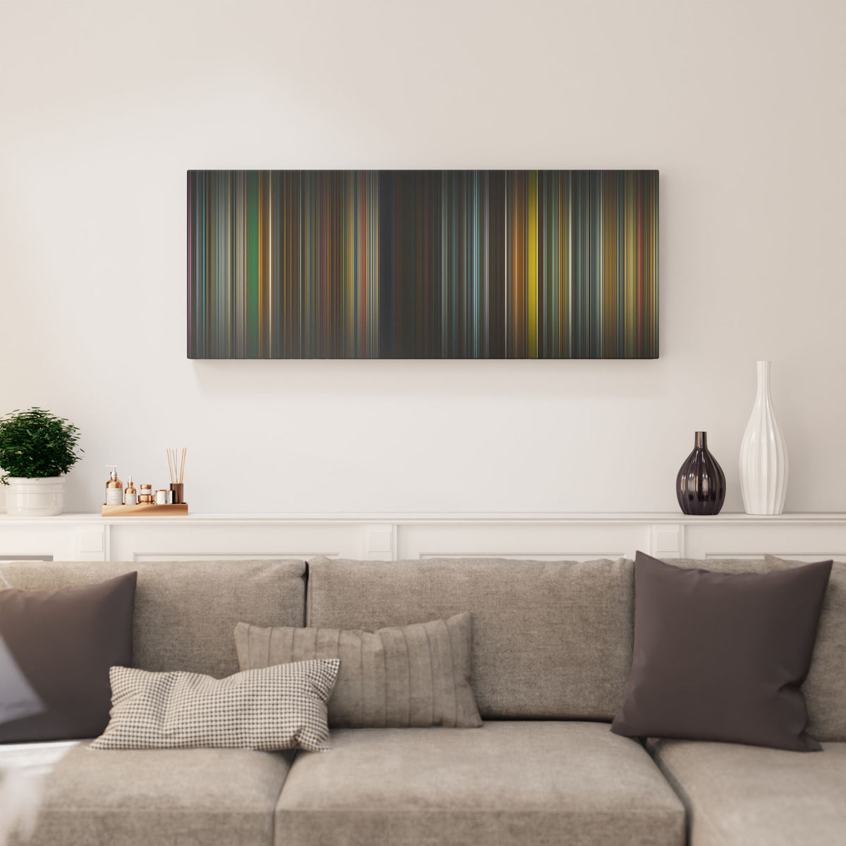 Living room interior with spiderman_brand_new_day Frome on the wall