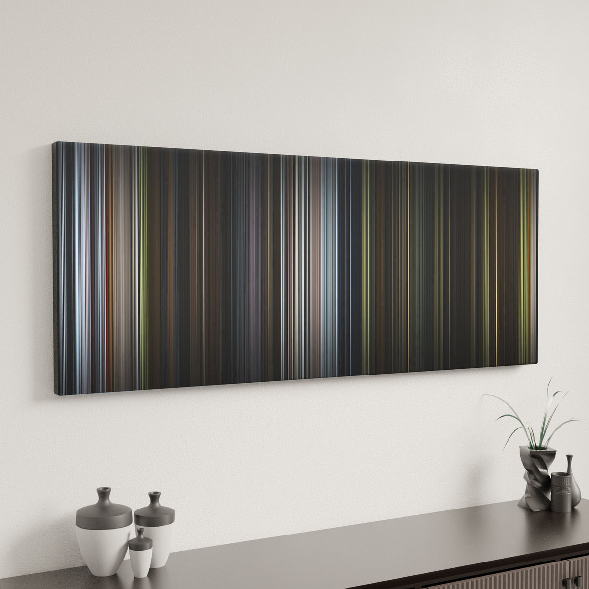 Minimal interior design with the_mandalorian_and_grogu Frome on the wall
