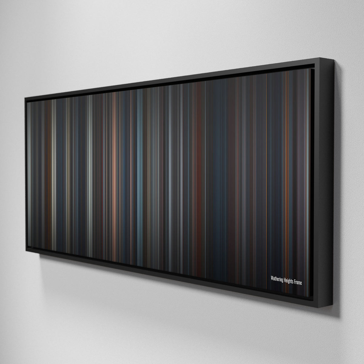 Side view of Framed Buff's of wuthering_heights Frome on the wall