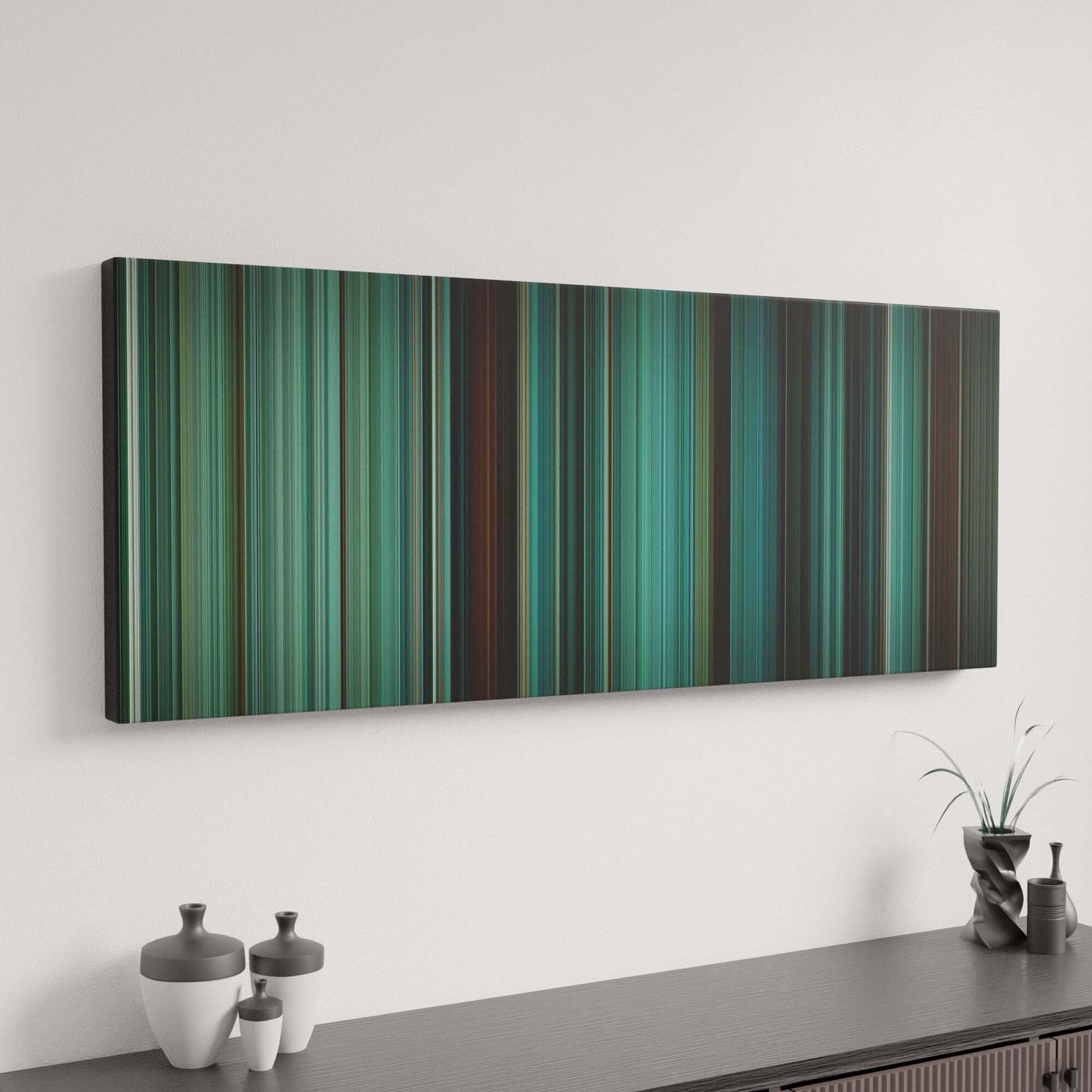 Minimal interior design with Twilight Frome on the wall