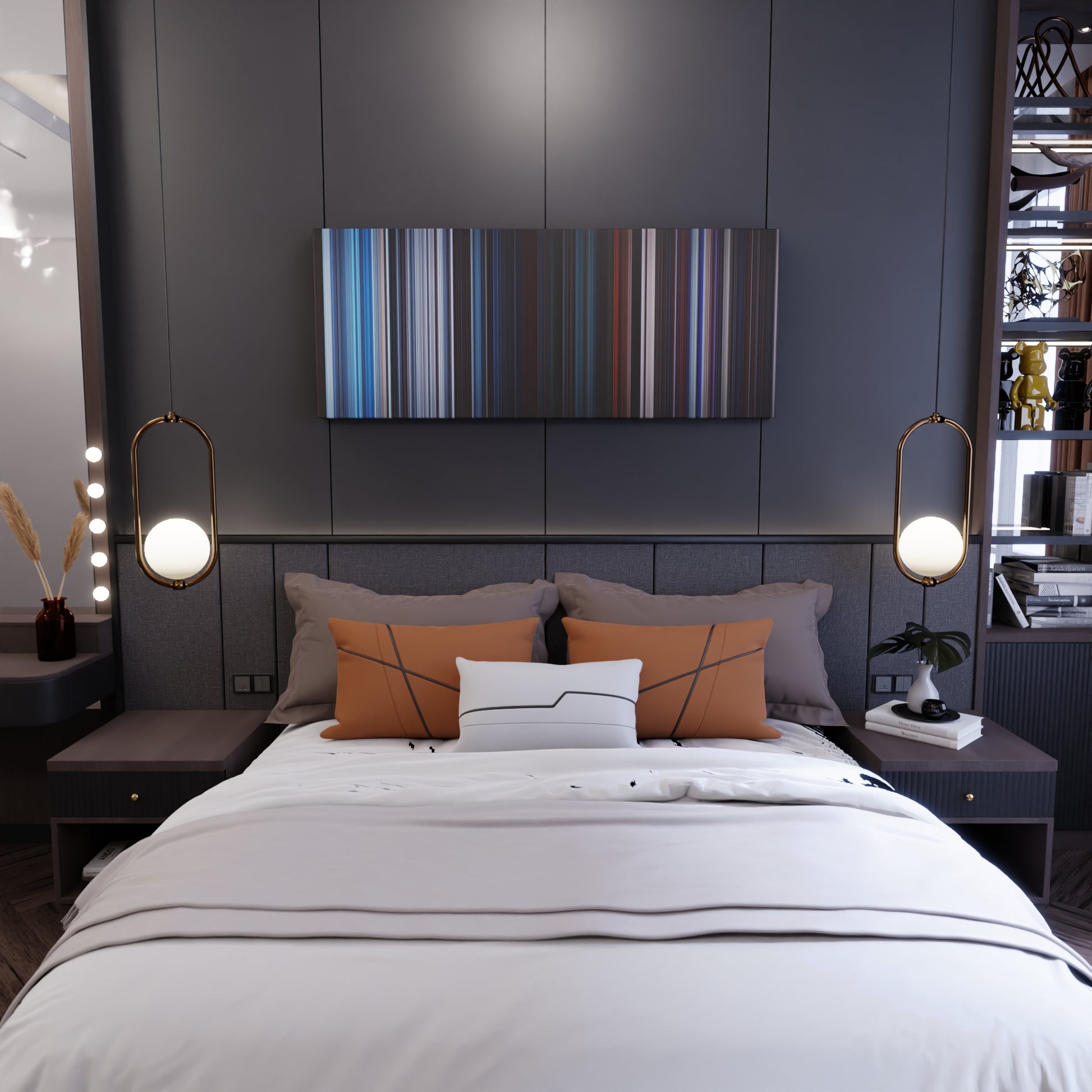 Bedroom interior with Star Wars: Episode V - The Empire Strikes Back Frome on the wall