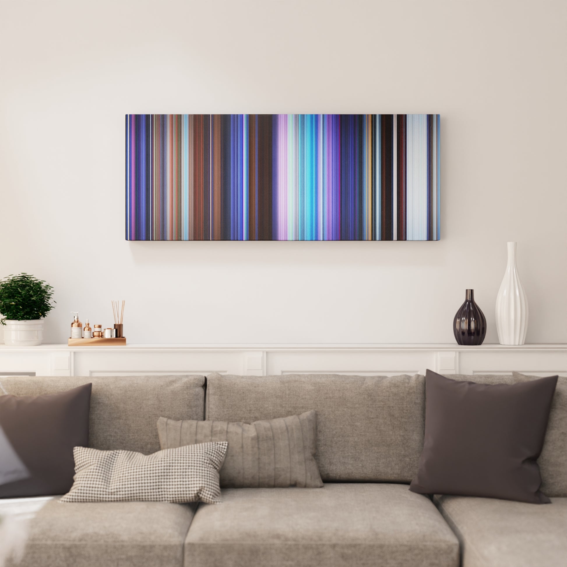 Living room interior with Frozen Frome on the wall