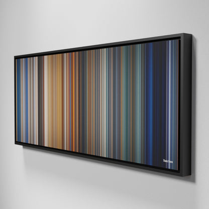 Side view of Framed Buff's of Titanic Frome on the wall