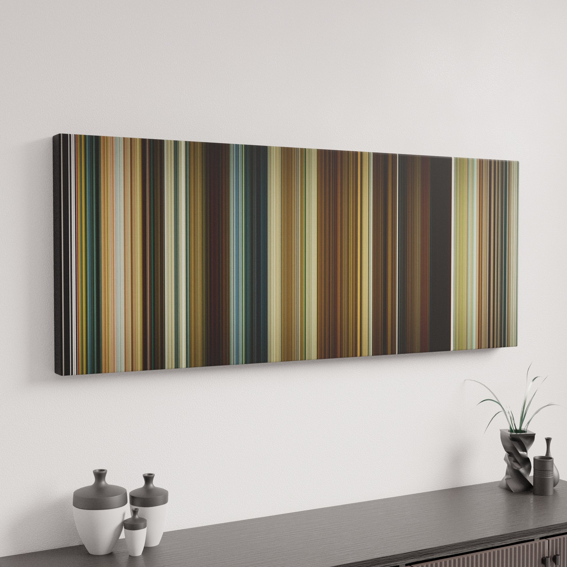 Minimal interior design with Casino Royale Frome on the wall