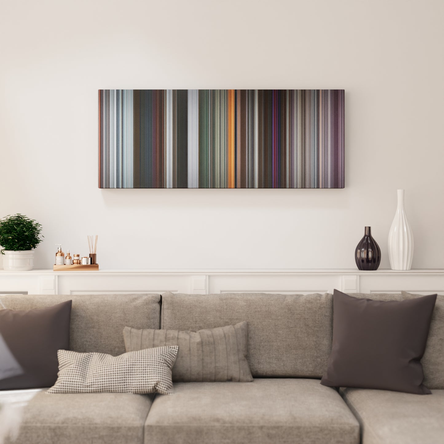 Living room interior with Deadpool Frome on the wall