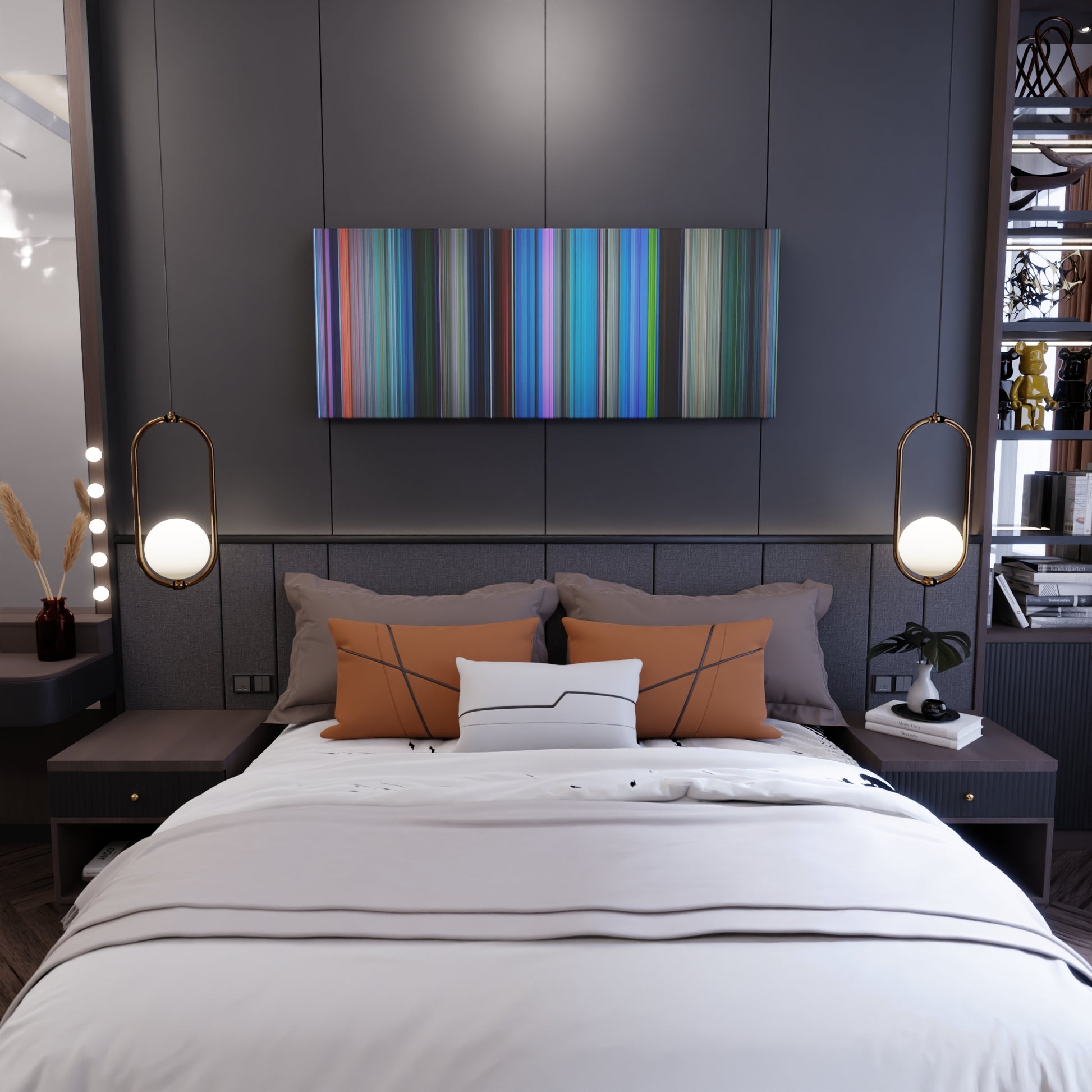 Bedroom interior with Finding Nemo Frome on the wall