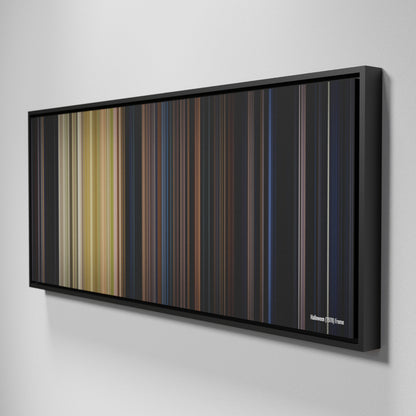 Side view of Framed Buff's of Halloween Frome on the wall