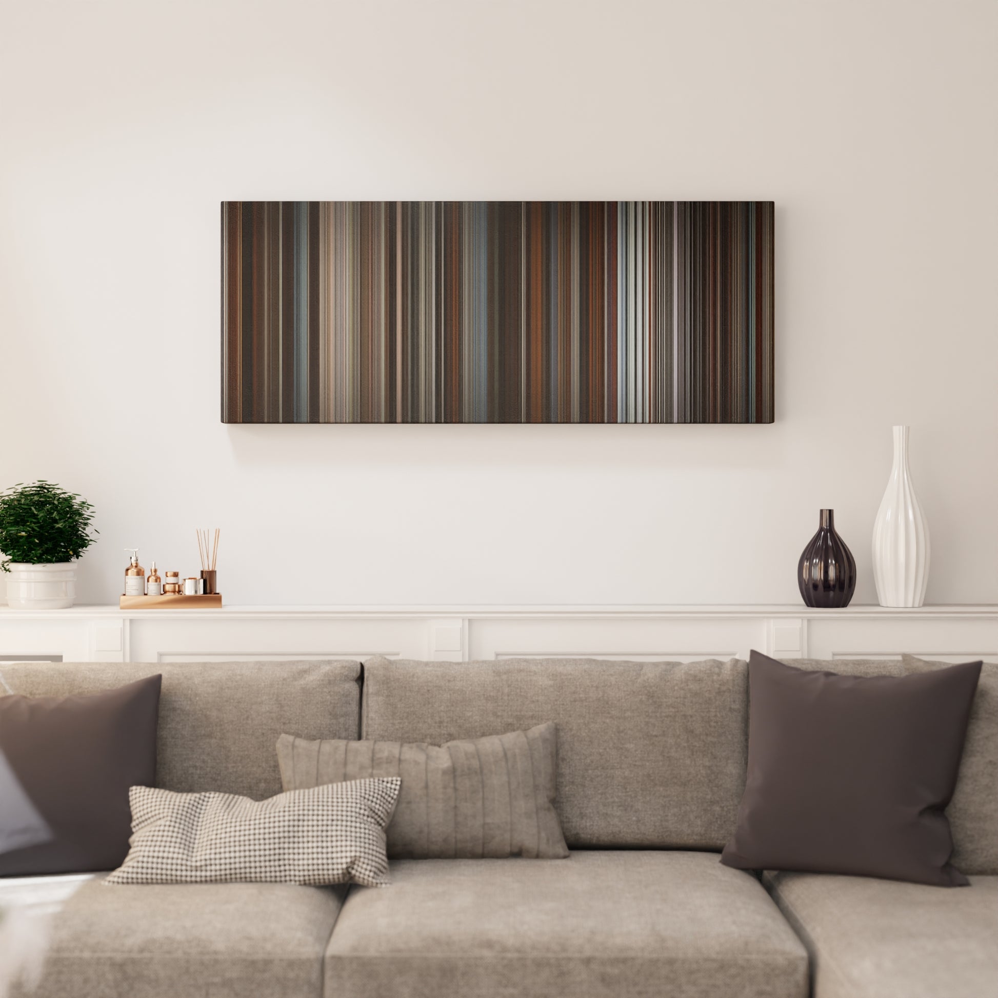 Living room interior with Inception Frome on the wall