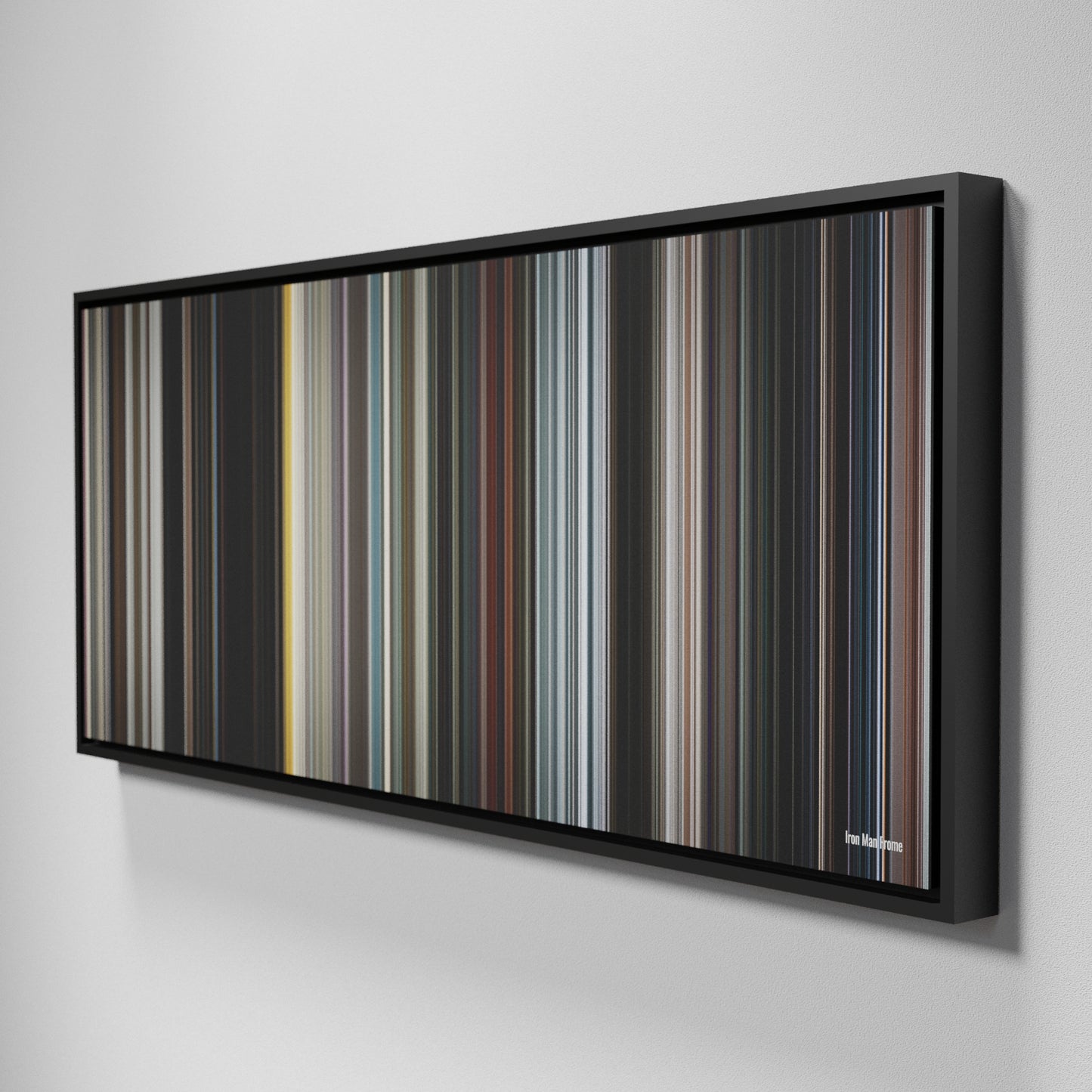 Side view of Framed Buff's of Iron Man Frome on the wall