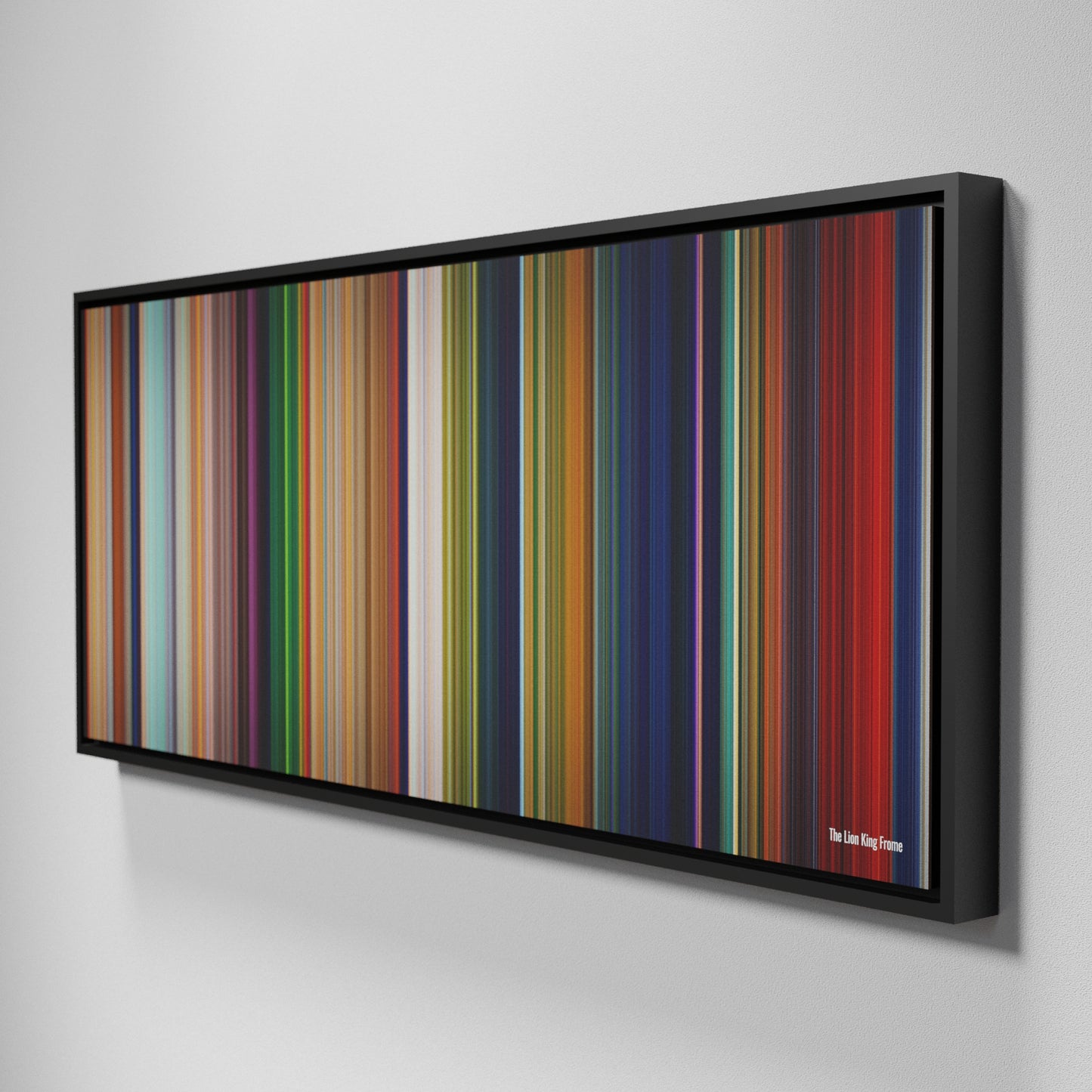 Side view of Framed Buff's of The Lion King Frome on the wall