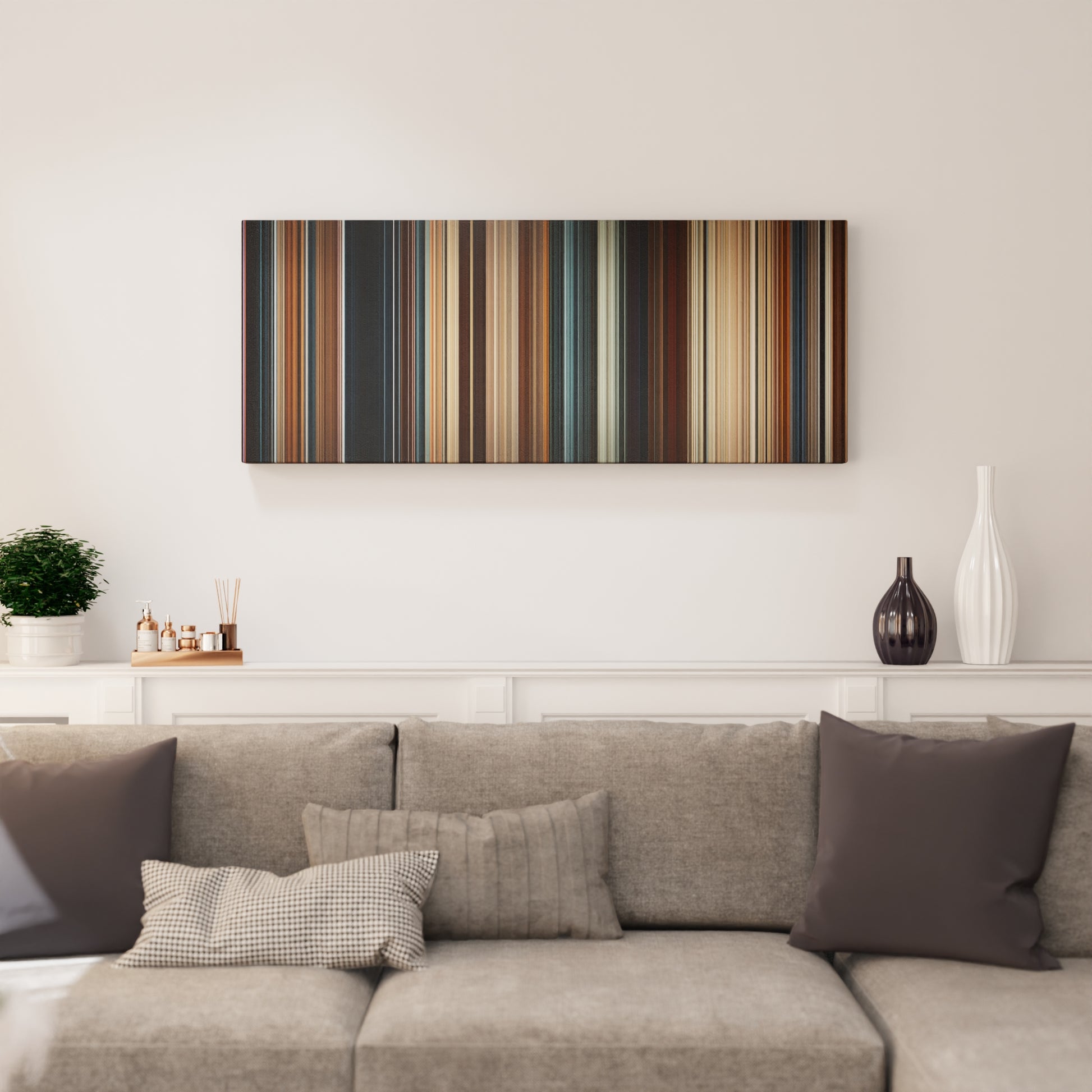 Living room interior with Thor Frome on the wall