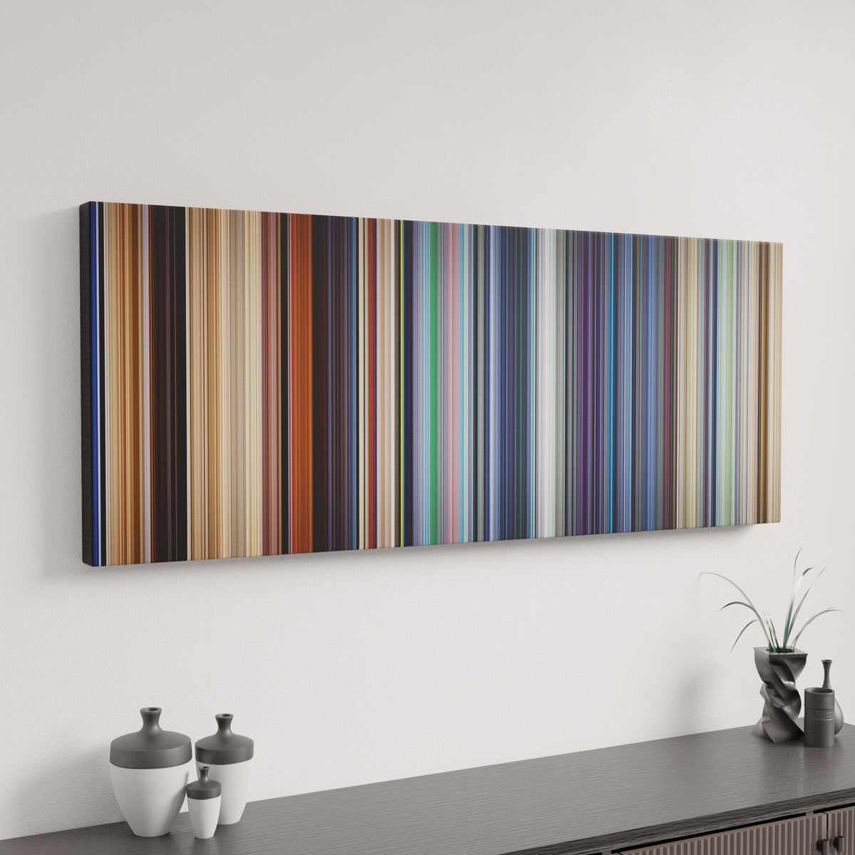 WALL·E canvas art in modern interior - movie color palette