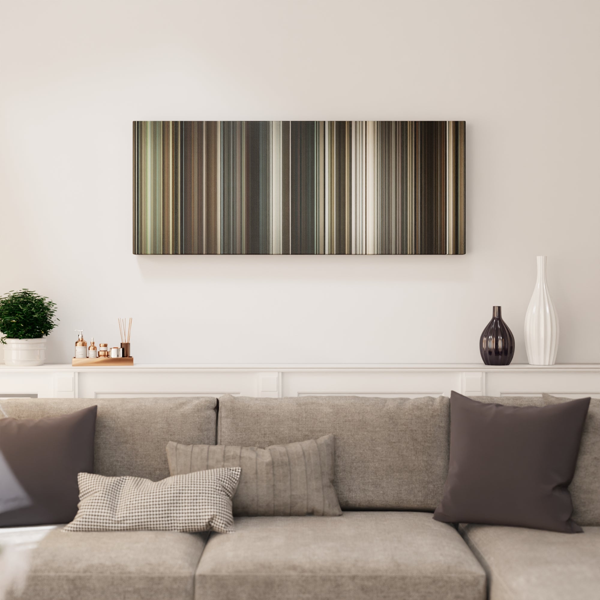 Interstellar canvas print in living room - film wall decor