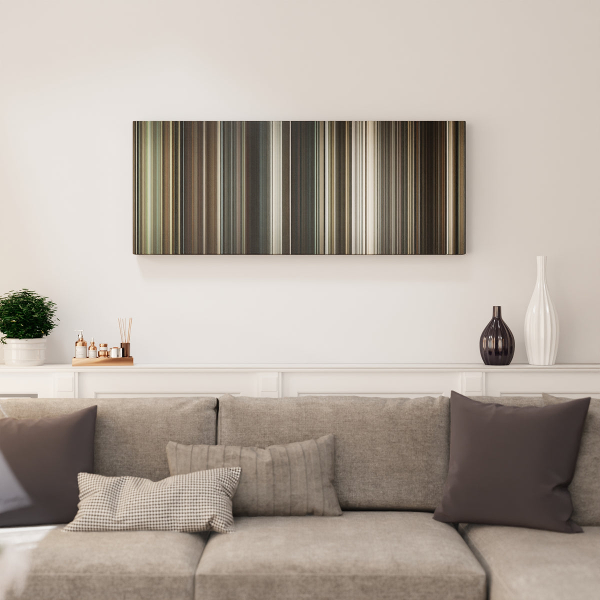 Interstellar canvas print in living room - film wall decor