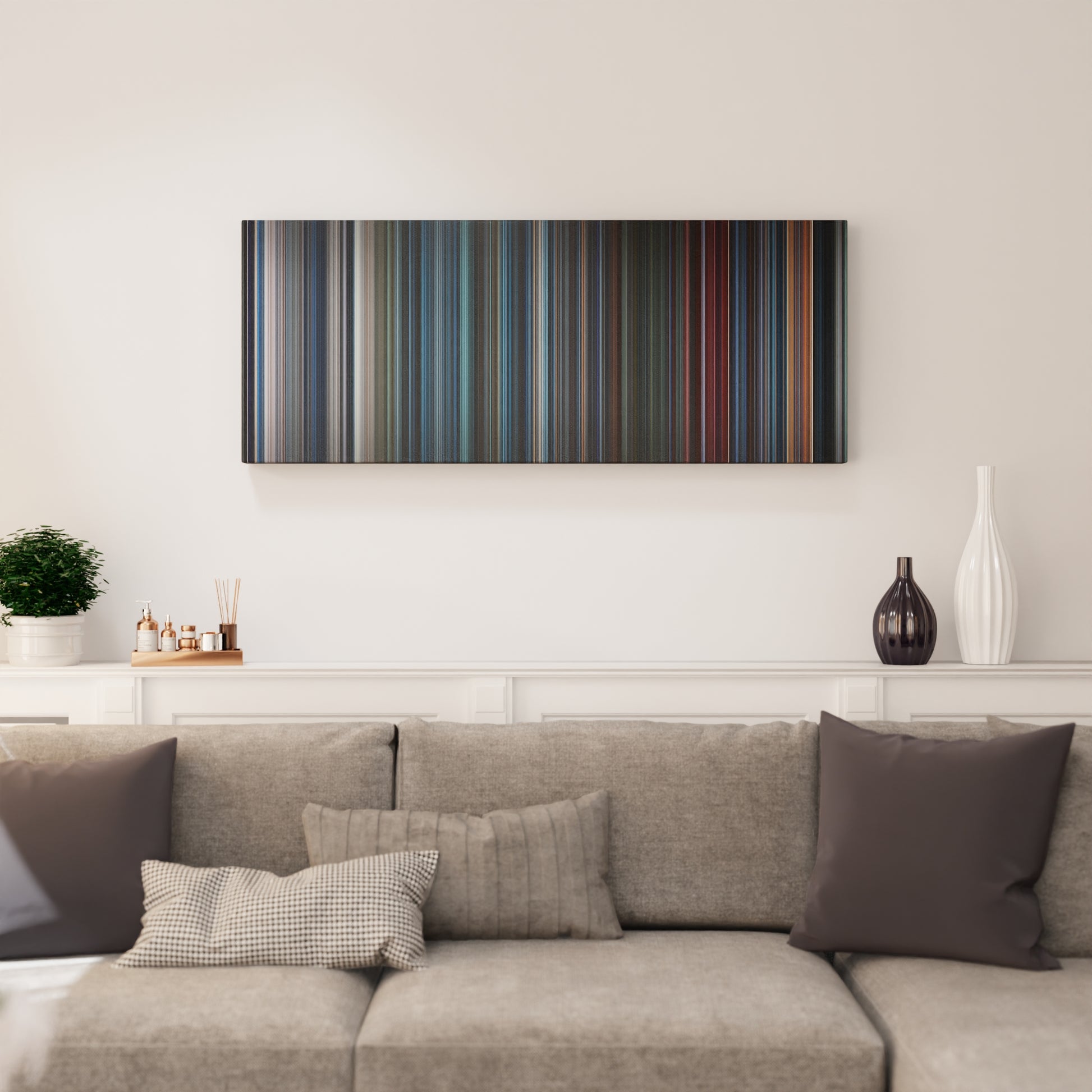 Living room interior with Aliens Frome on the wall