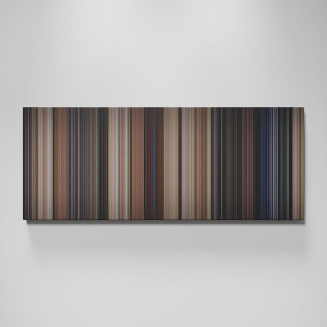 Back To The Future movie canvas wall art - color palette print