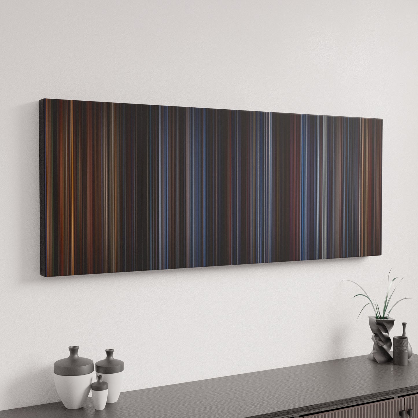 Minimal interior design with Die Hard Frome on the wall