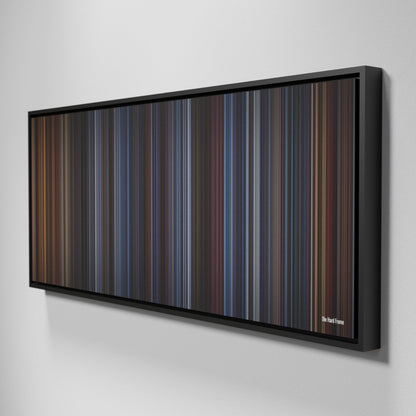 Side view of Framed Buff's of Die Hard Frome on the wall