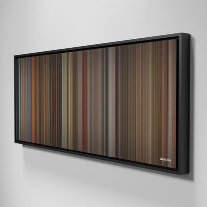 Side view of Framed Buff's of Labyrinth Frome on the wall