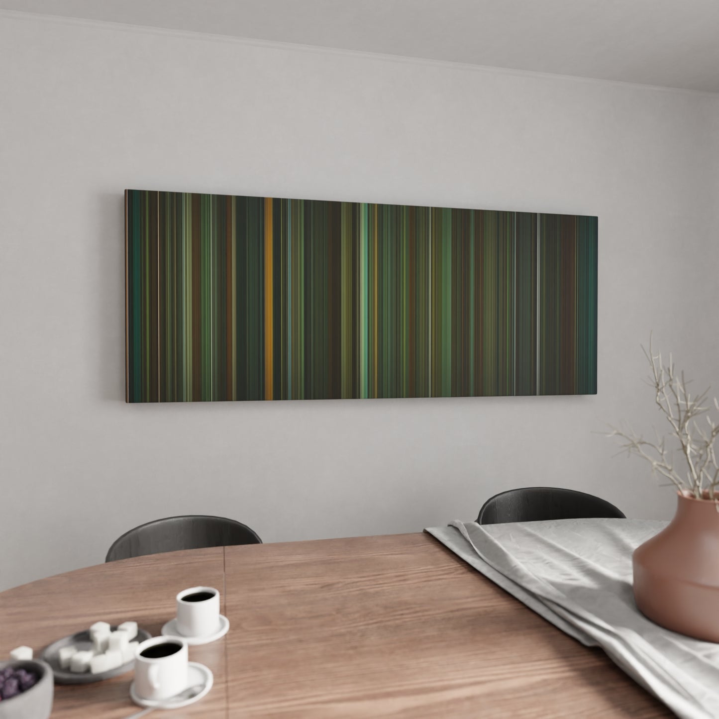 Kitchen with The Shape of Water Frome on the wall