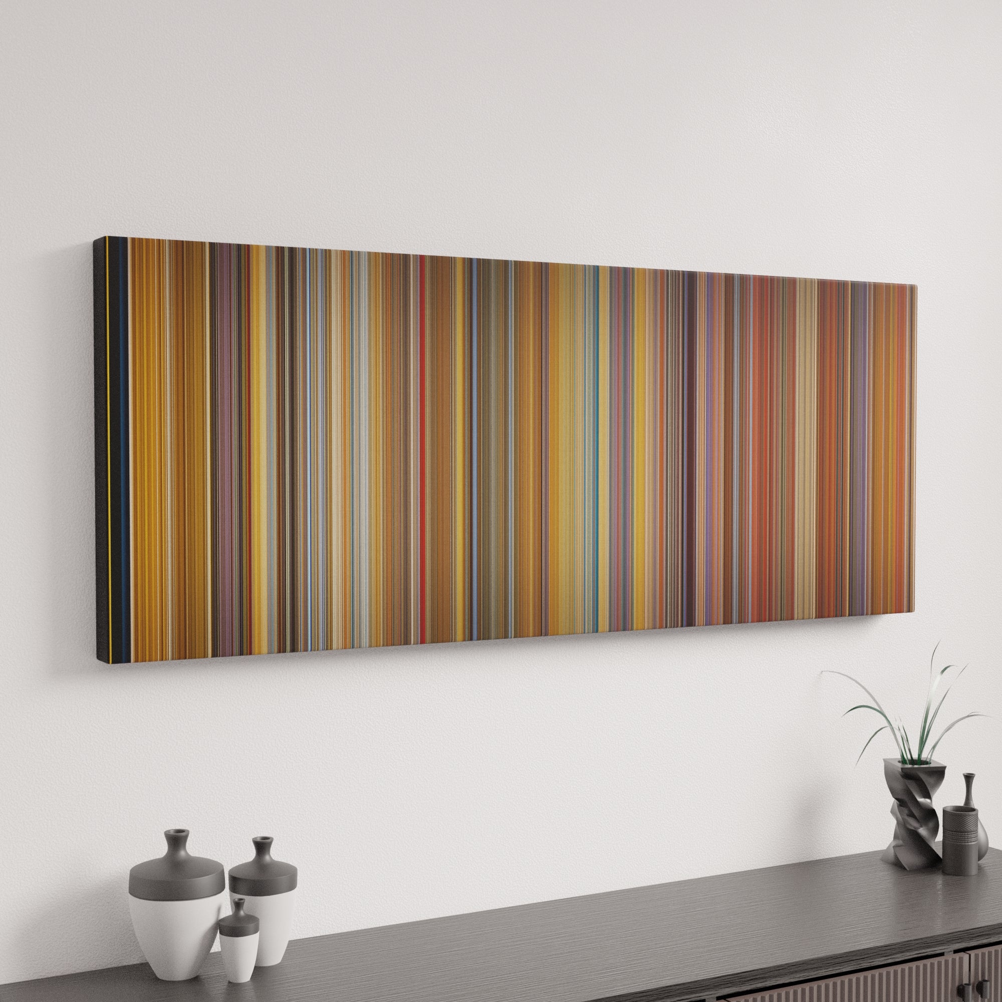 The Fifth Element canvas art in modern interior - movie color palette