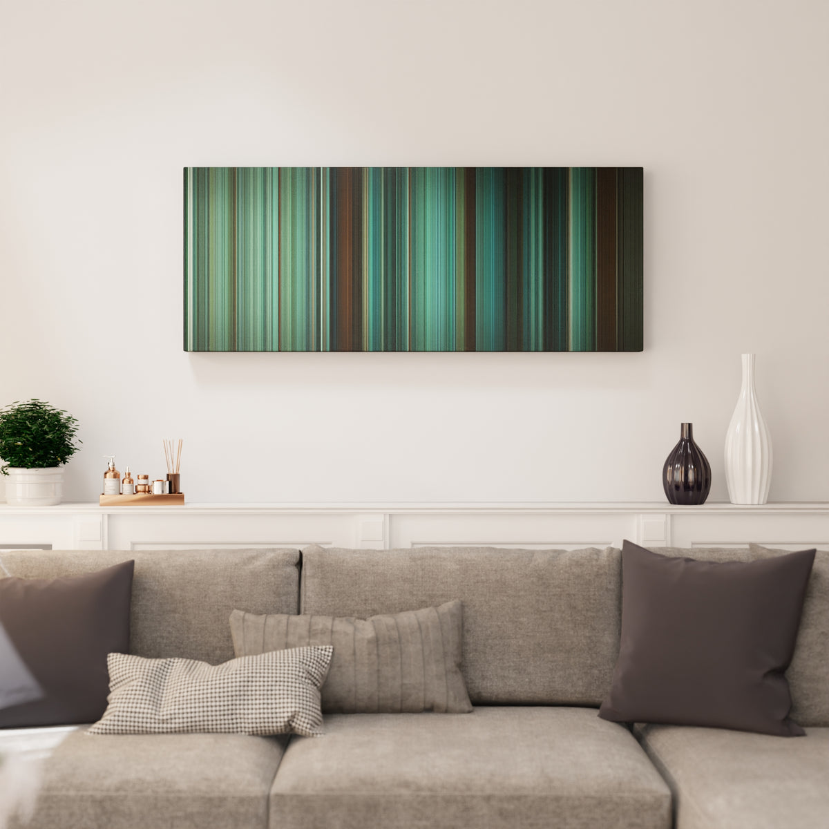Twilight canvas print in living room - film wall decor