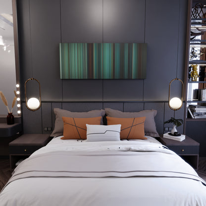 Bedroom interior with Twilight Frome on the wall